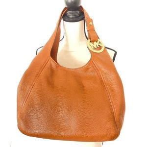 MICHAEL Michael Kors, Color Brown, Shoulder Tote, Authentic Leather